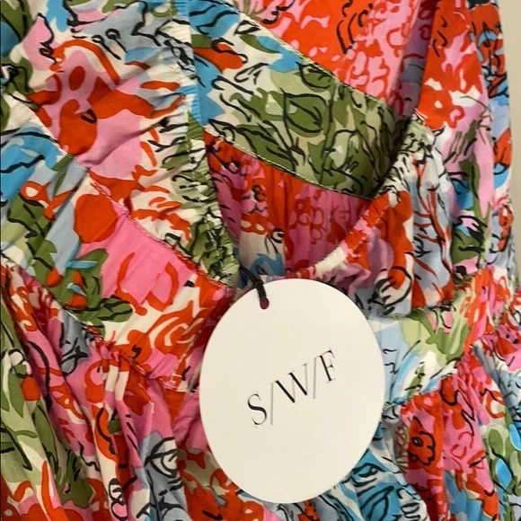 S/W/F floral halter neck maxi guest wedding small dress NWT - Picture 6 of 7